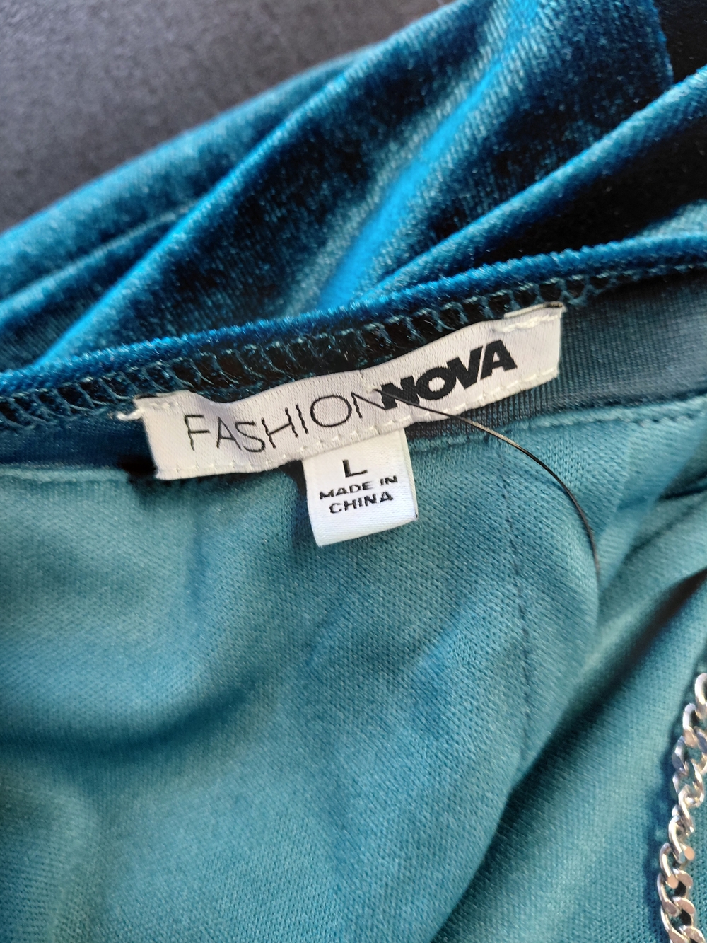 New Fashion Nova Bringing Glory Velvet Mini Dress Size Large - Picture 4 of 7